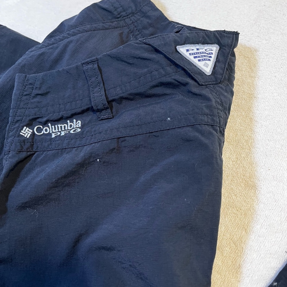 🏕️ Columbia PFG Omni-Shade Convertible Hiking Pants Women’s Size 4 Black Outdoor - Picture 5 of 6